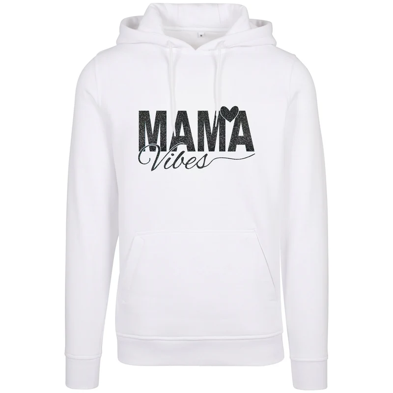Hoodie - Mama Vibes - Druck Schwarz - verschiedene Farben zur Auswahl