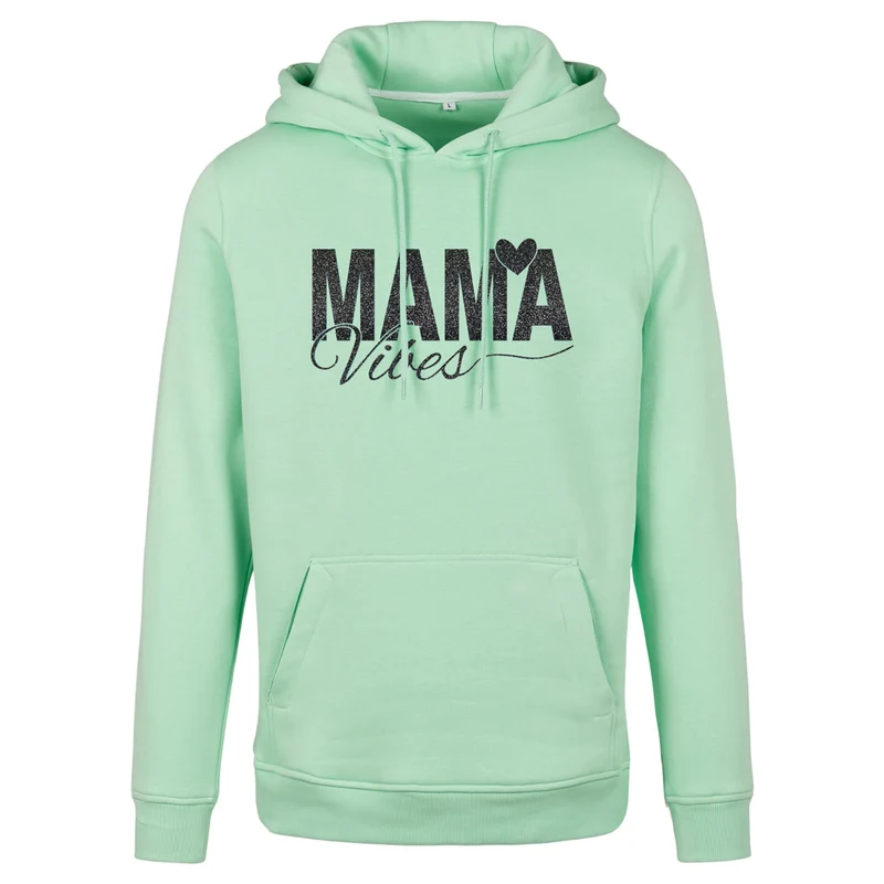 Hoodie - Mama Vibes - Druck Schwarz - verschiedene Farben zur Auswahl
