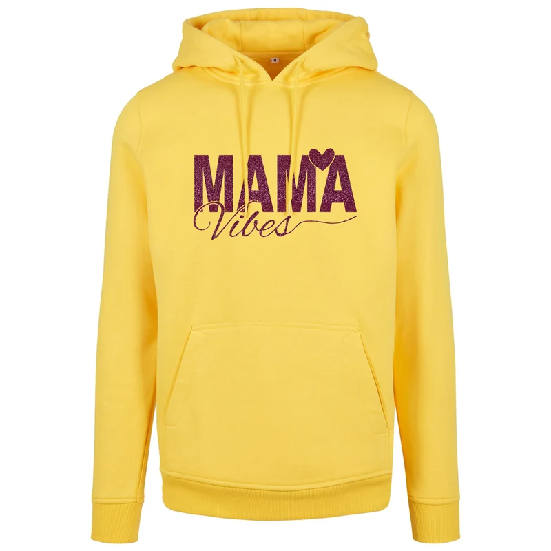 Hoodie - Mama Vibes - Druck Pink - verschiedene Farben zur Auswahl