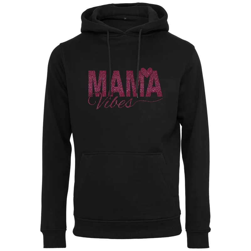 Hoodie - Mama Vibes - Druck Pink - verschiedene Farben zur Auswahl