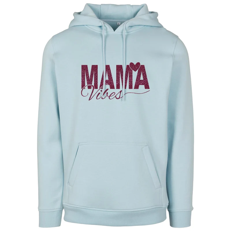 Hoodie - Mama Vibes - Druck Pink - verschiedene Farben zur Auswahl