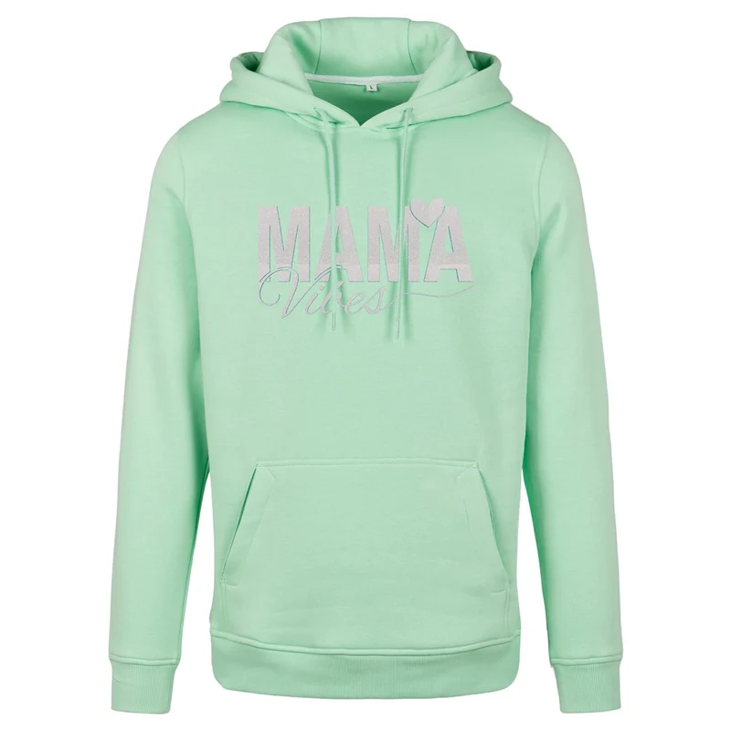 Hoodie - Mama Vibes - Druck Weiß Rainbow - verschiedene Farben zur Auswahl