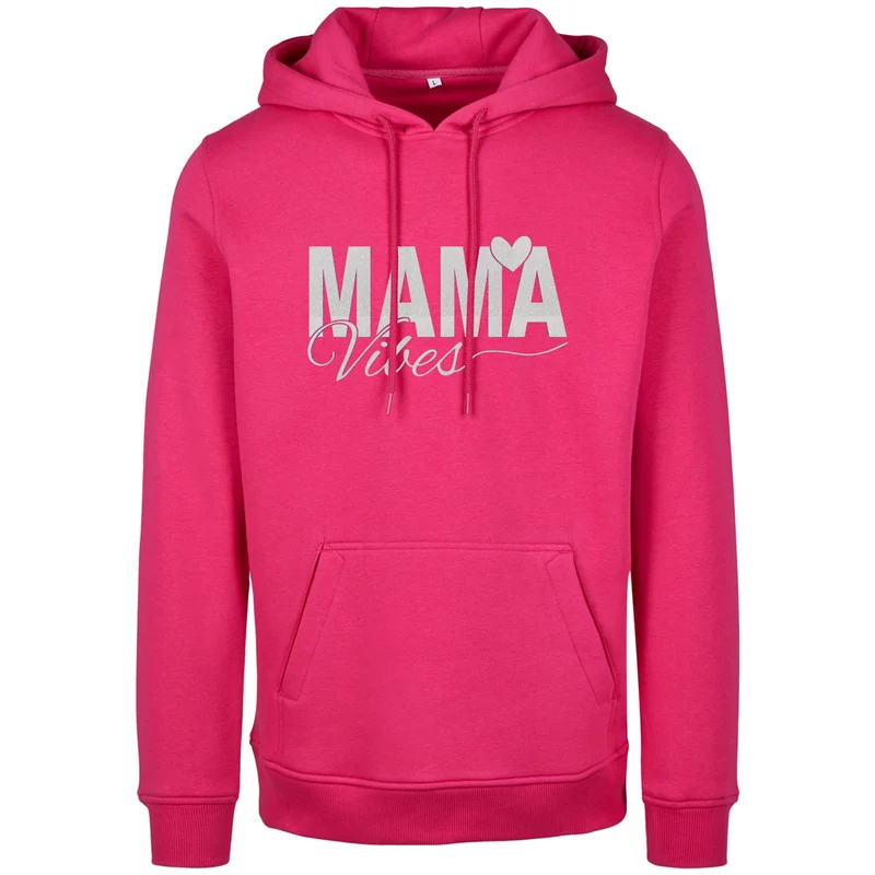 Hoodie - Mama Vibes - Druck Weiß Rainbow - verschiedene Farben zur Auswahl