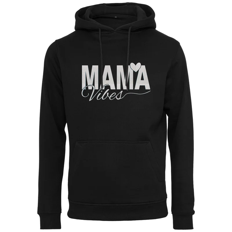 Hoodie - Mama Vibes - Druck Weiß Rainbow - verschiedene Farben zur Auswahl