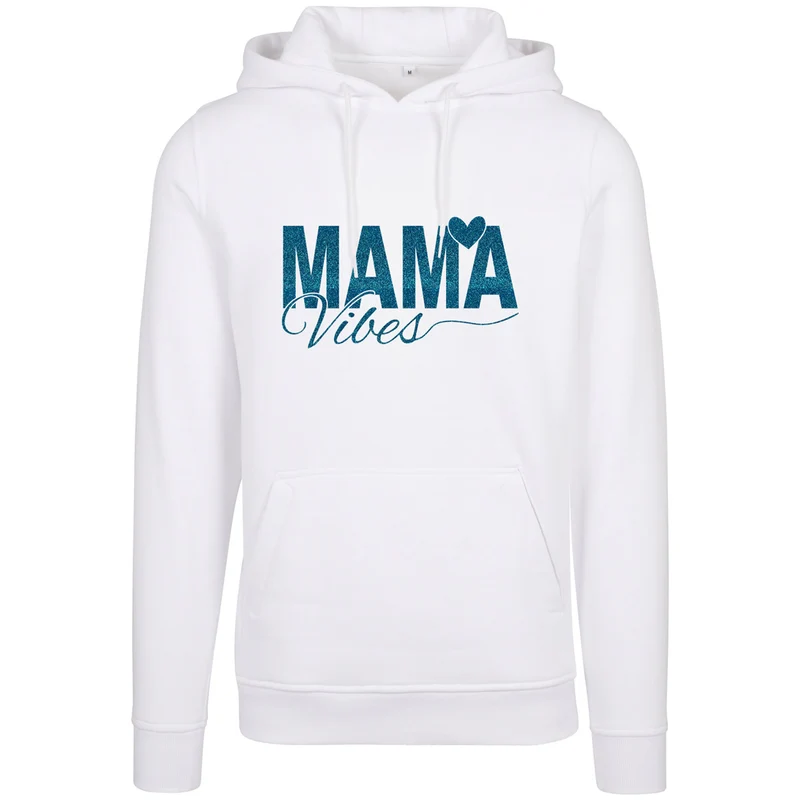 Hoodie - Mama Vibes - Druck Blau - verschiedene Farben zur Auswahl