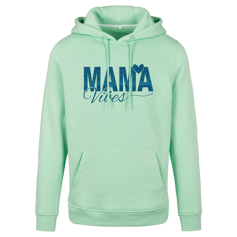 Hoodie - Mama Vibes - Druck Blau - verschiedene Farben zur Auswahl