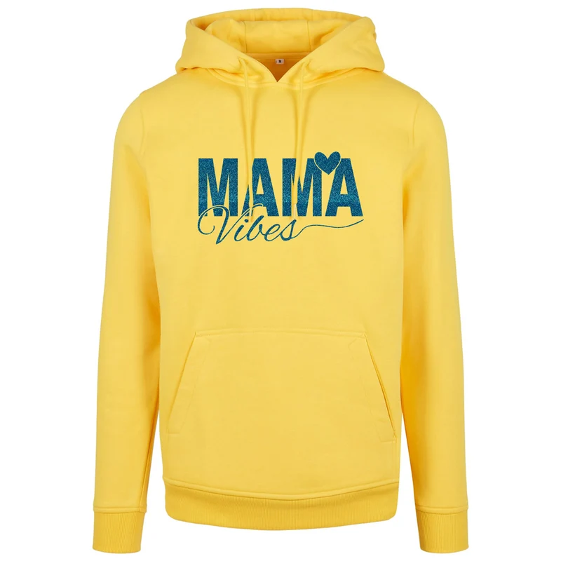 Hoodie - Mama Vibes - Druck Blau - verschiedene Farben zur Auswahl