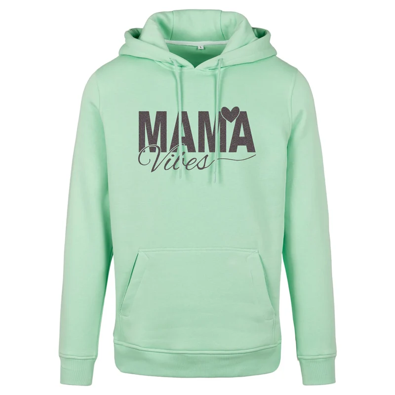 Hoodie - Mama Vibes - Druck Multicolor - verschiedene Farben zur Auswahl