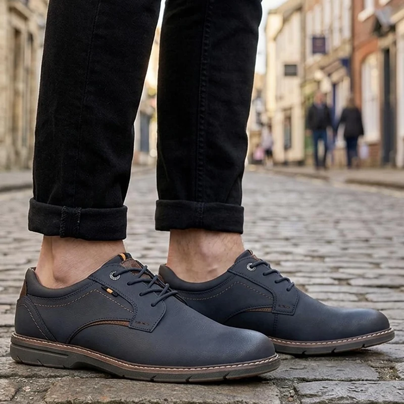 Relife Extra Wide Lace Up Shoes - RELIF44018 / 329 914 - Navy