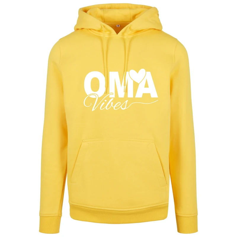 Hoodie - Oma Vibes - Druck Weiß Matt - verschiedene Farben zur Auswahl