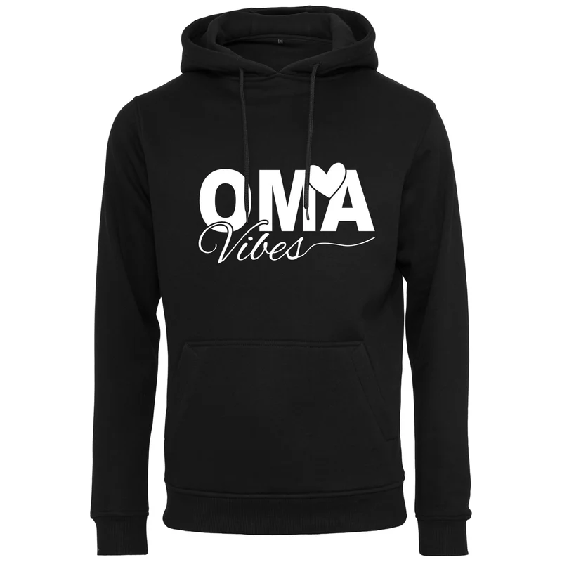 Hoodie - Oma Vibes - Druck Weiß Matt - verschiedene Farben zur Auswahl