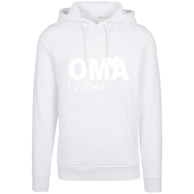 Hoodie - Oma Vibes - Druck Weiß Matt - verschiedene Farben zur Auswahl