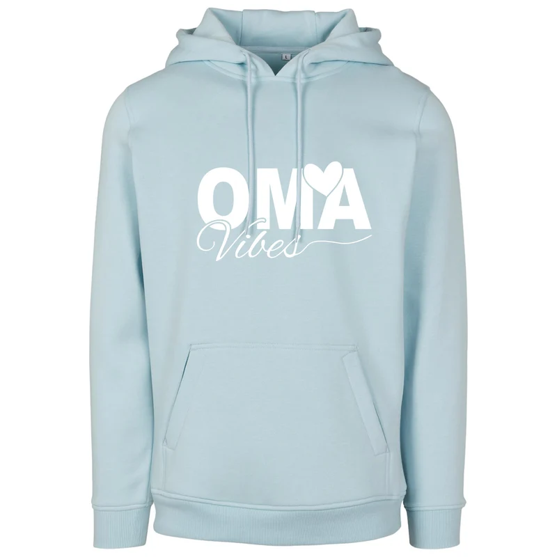 Hoodie - Oma Vibes - Druck Weiß Matt - verschiedene Farben zur Auswahl