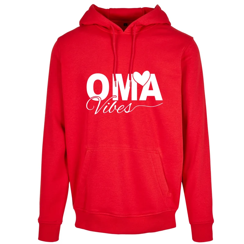 Hoodie - Oma Vibes - Druck Weiß Matt - verschiedene Farben zur Auswahl