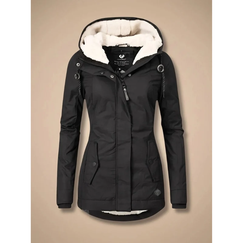 Frieda | Damen Wasserdichte Winterjacke mit Kapuze und Reißverschluss