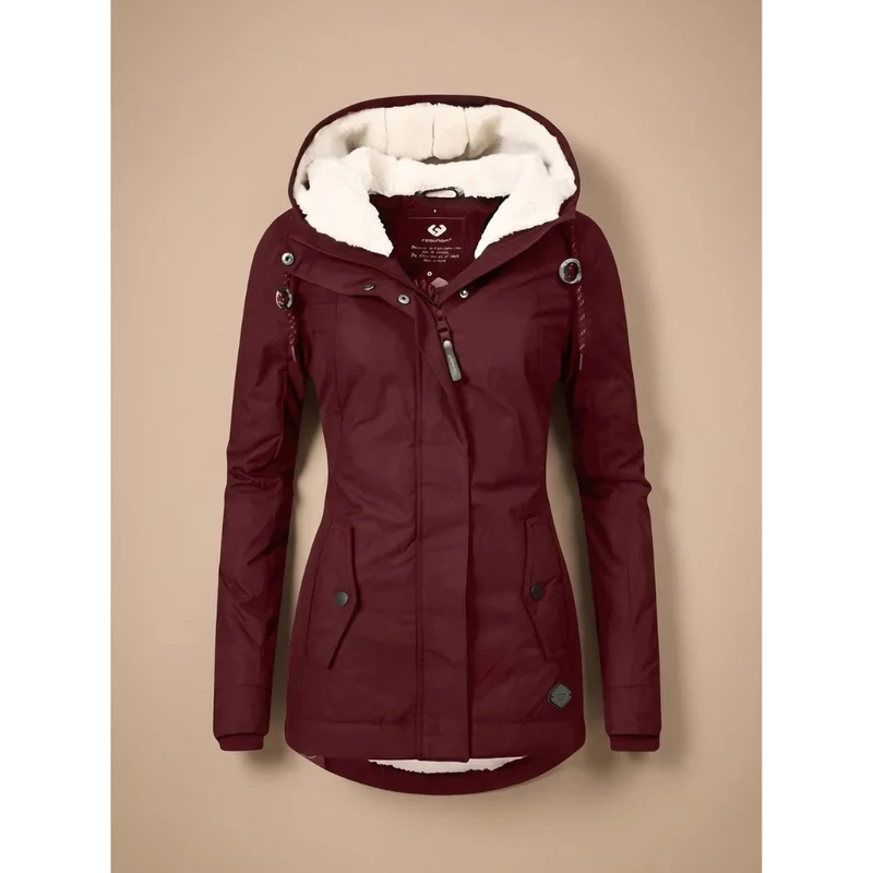 Frieda | Damen Wasserdichte Winterjacke mit Kapuze und Reißverschluss