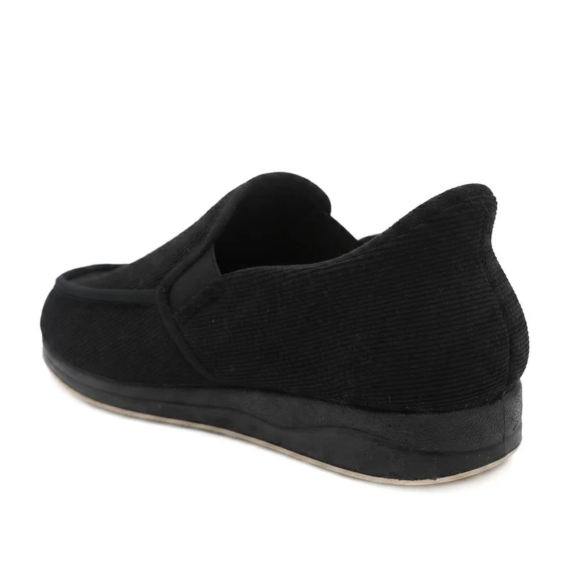 Easy Step In Extra Wide Corduroy Slippers - QING42009 / 327 900 - Black