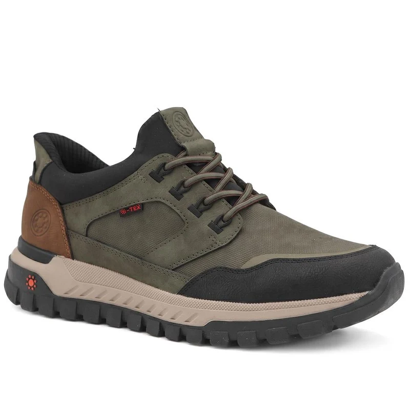 Relife Extra Wide Slip On Bungee Lace Trainers - RELIF44003 / 329 846 - Khaki