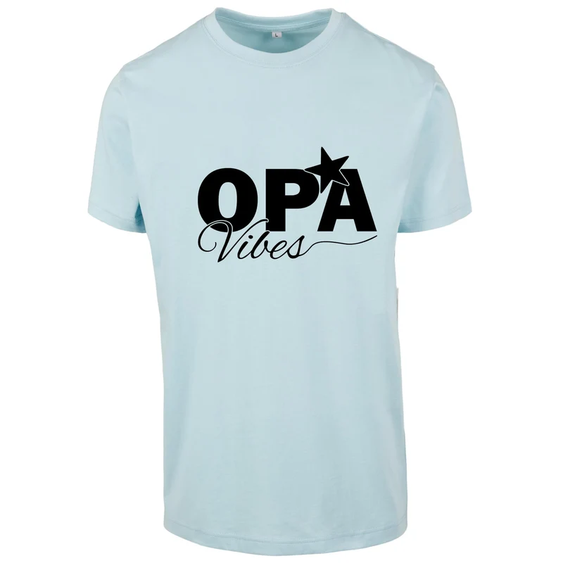 T-Shirt Shirt -Opa Vibes - Druck Schwarz Matt - verschiedene Farben zur Auswahl
