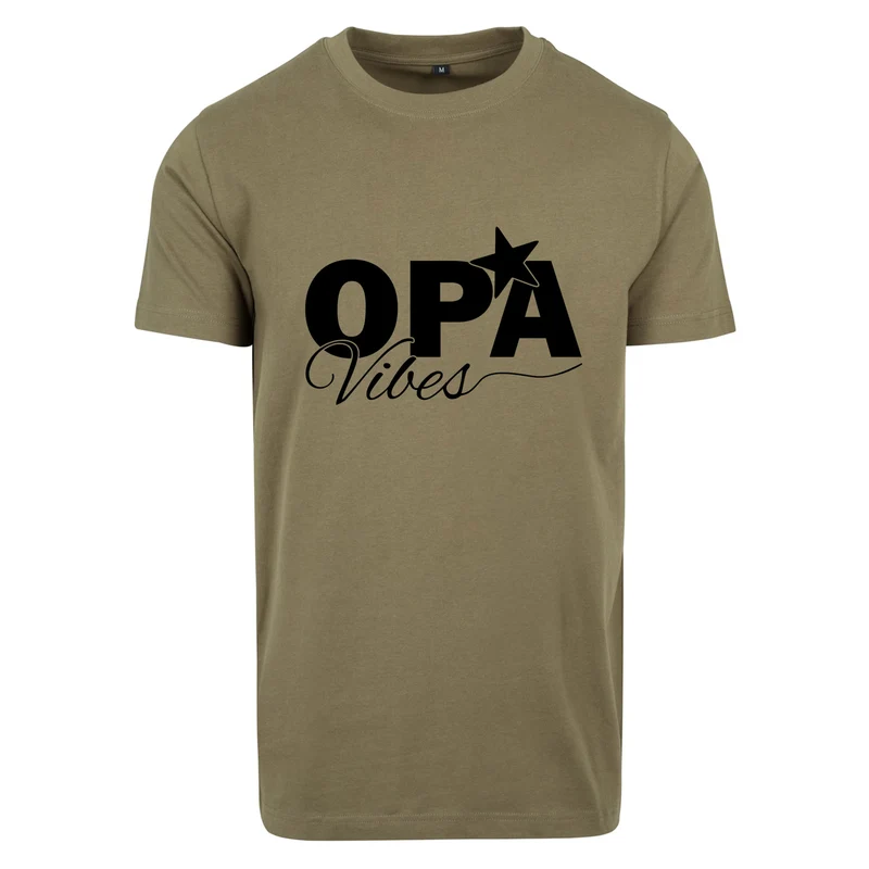 T-Shirt Shirt -Opa Vibes - Druck Schwarz Matt - verschiedene Farben zur Auswahl