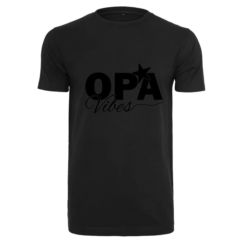 T-Shirt Shirt -Opa Vibes - Druck Schwarz Matt - verschiedene Farben zur Auswahl