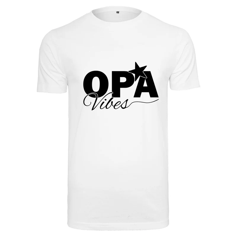 T-Shirt Shirt -Opa Vibes - Druck Schwarz Matt - verschiedene Farben zur Auswahl