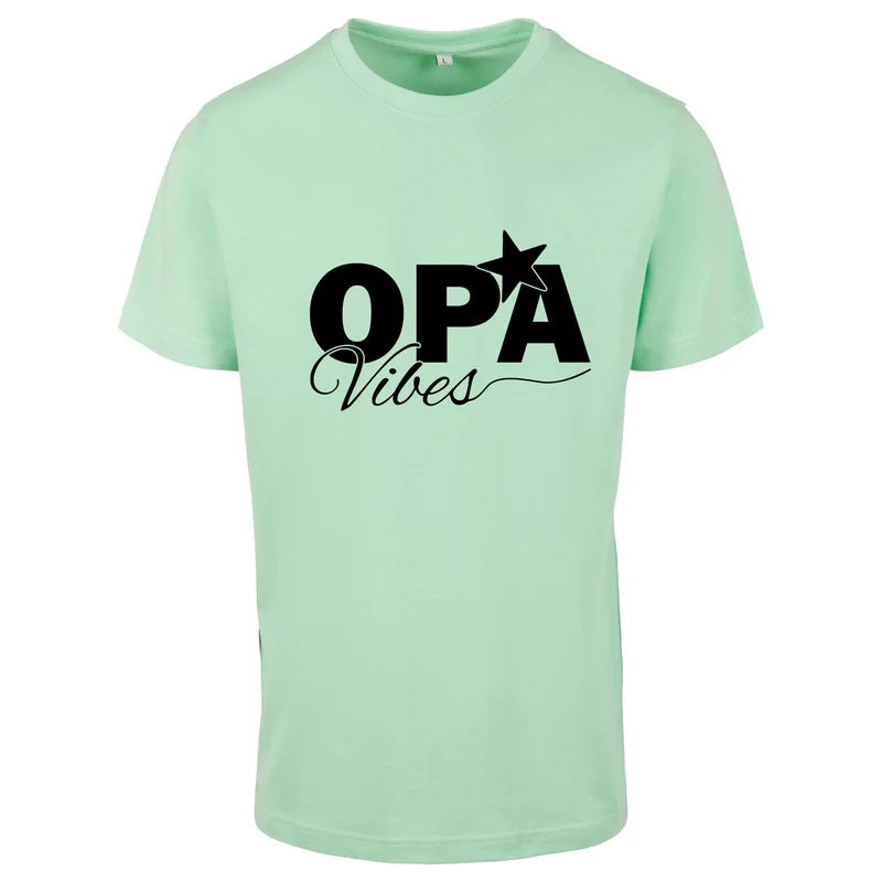 T-Shirt Shirt -Opa Vibes - Druck Schwarz Matt - verschiedene Farben zur Auswahl