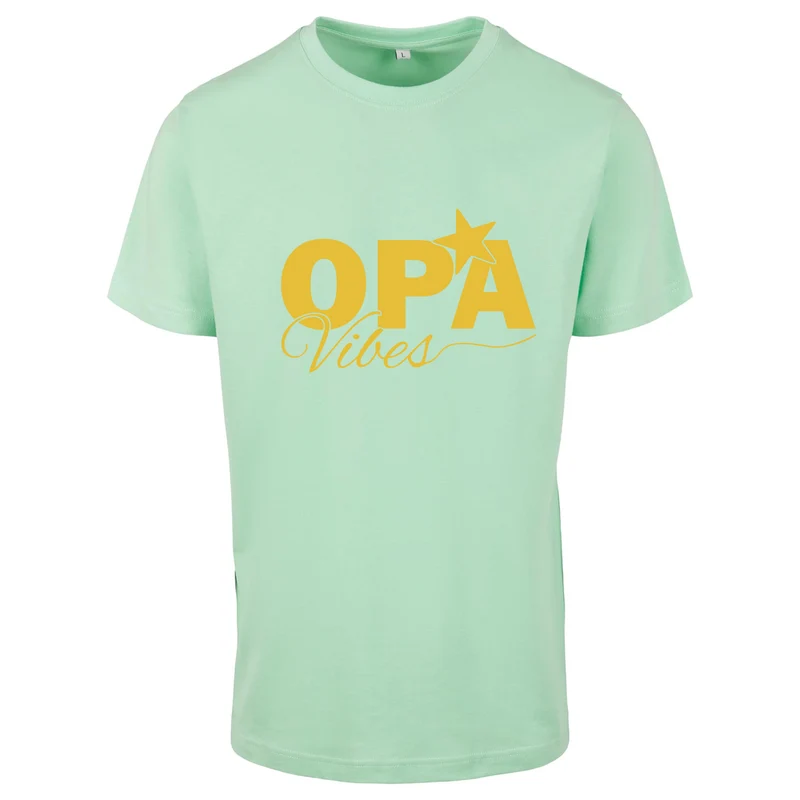 T-Shirt Shirt -Opa Vibes - Druck Gold Matt - verschiedene Farben zur Auswahl