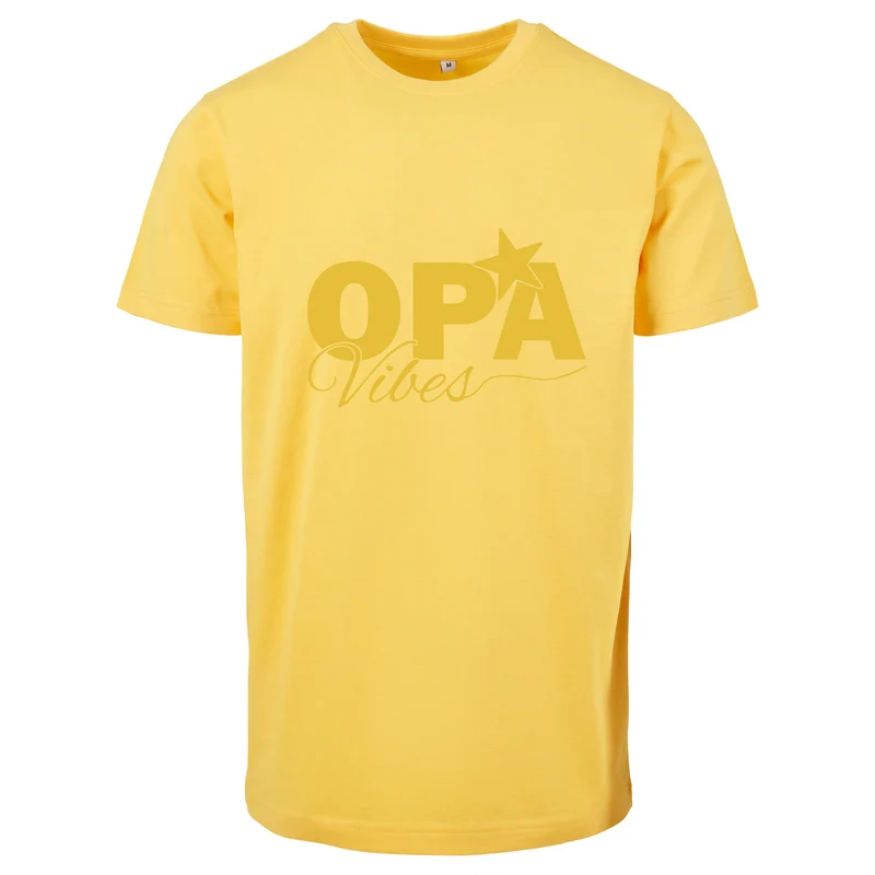 T-Shirt Shirt -Opa Vibes - Druck Gold Matt - verschiedene Farben zur Auswahl