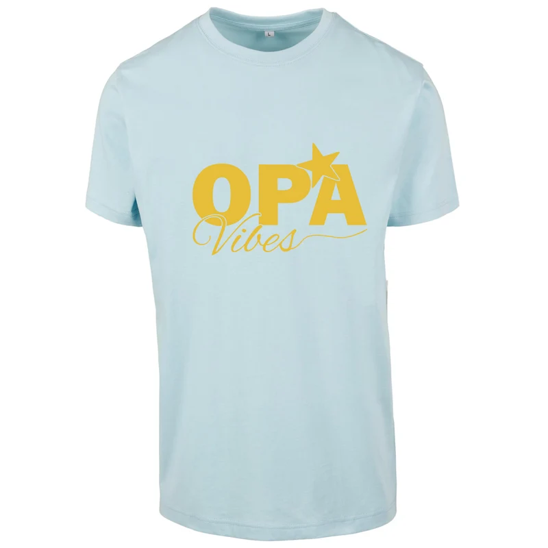T-Shirt Shirt -Opa Vibes - Druck Gold Matt - verschiedene Farben zur Auswahl