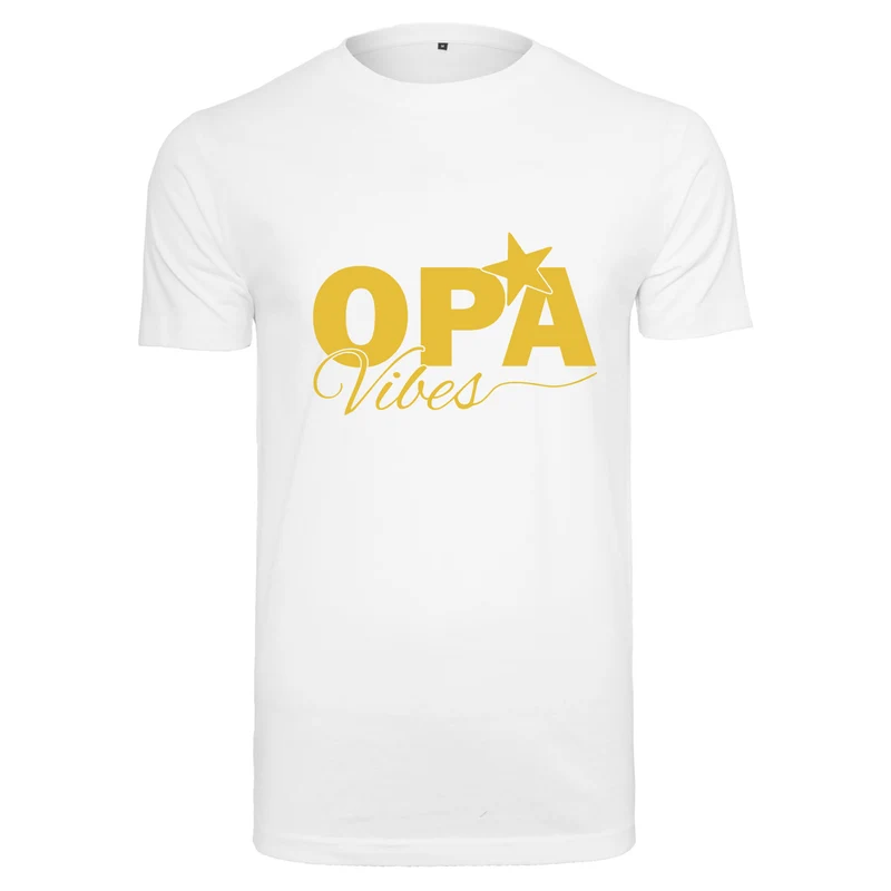 T-Shirt Shirt -Opa Vibes - Druck Gold Matt - verschiedene Farben zur Auswahl