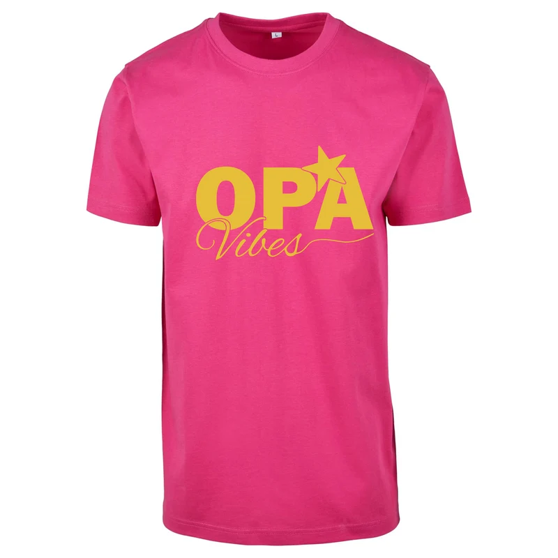 T-Shirt Shirt -Opa Vibes - Druck Gold Matt - verschiedene Farben zur Auswahl