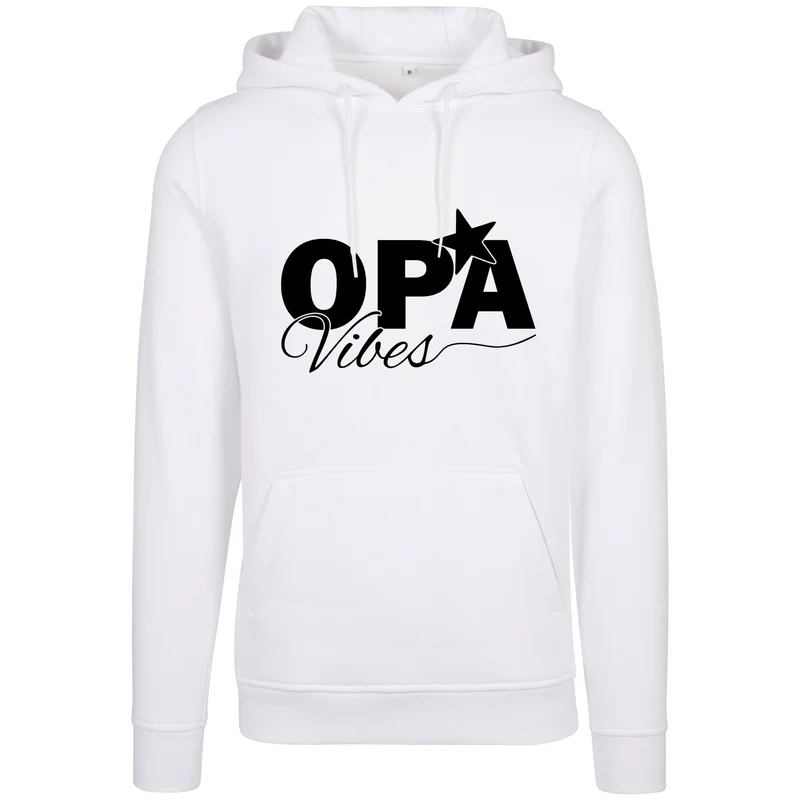 Hoodie - Opa Vibes - Druck Schwarz Matt - verschiedene Farben zur Auswahl