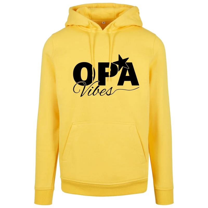 Hoodie - Opa Vibes - Druck Schwarz Matt - verschiedene Farben zur Auswahl
