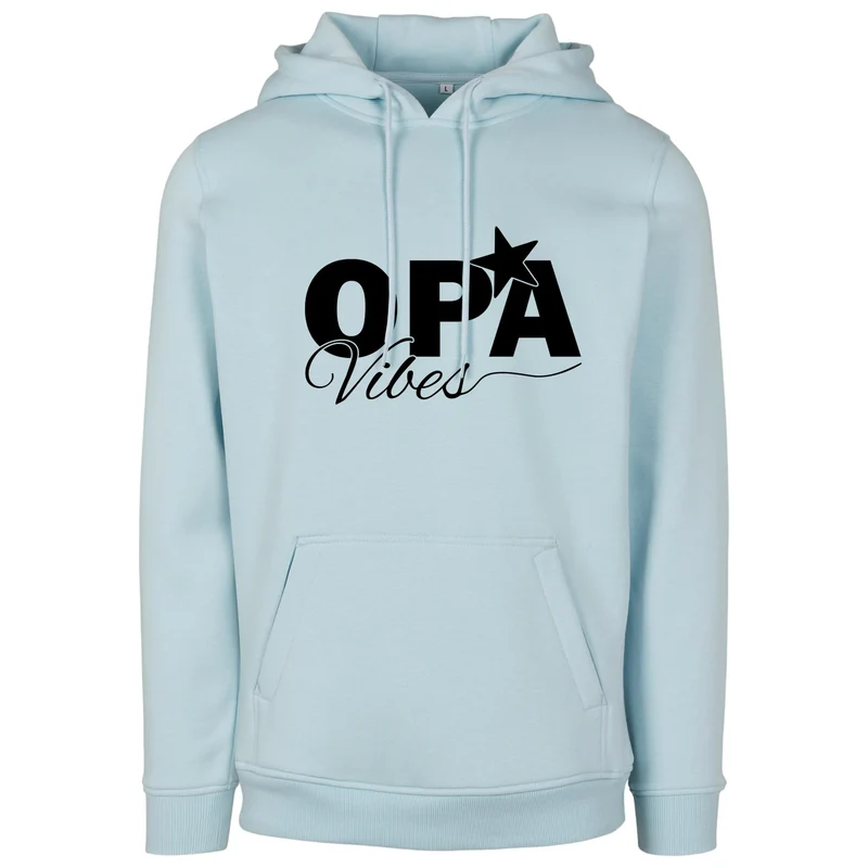 Hoodie - Opa Vibes - Druck Schwarz Matt - verschiedene Farben zur Auswahl