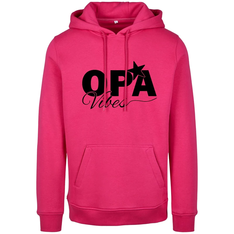Hoodie - Opa Vibes - Druck Schwarz Matt - verschiedene Farben zur Auswahl