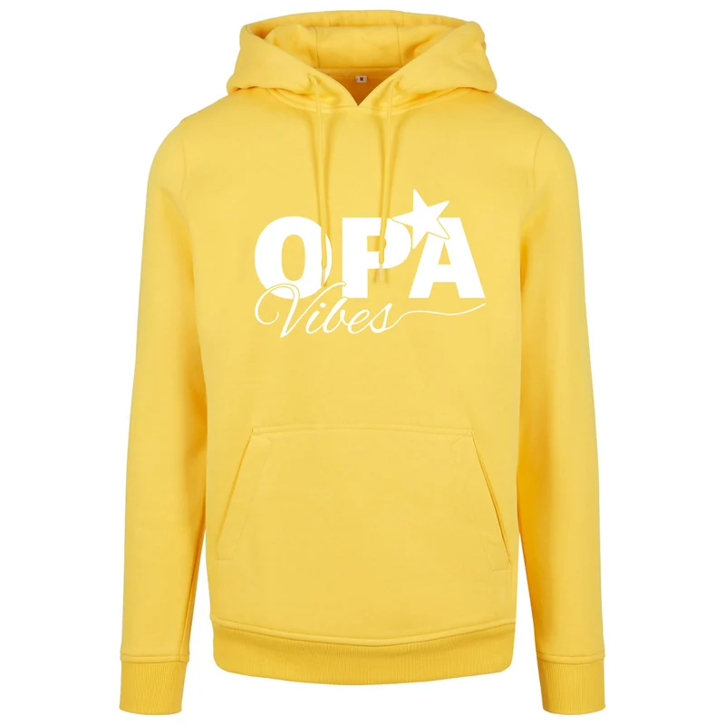 Hoodie - Opa Vibes - Druck Weiß Matt - verschiedene Farben zur Auswahl