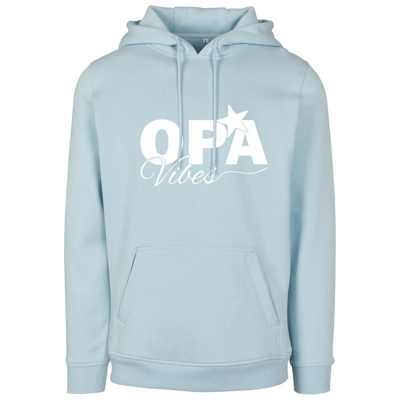 Hoodie - Opa Vibes - Druck Weiß Matt - verschiedene Farben zur Auswahl