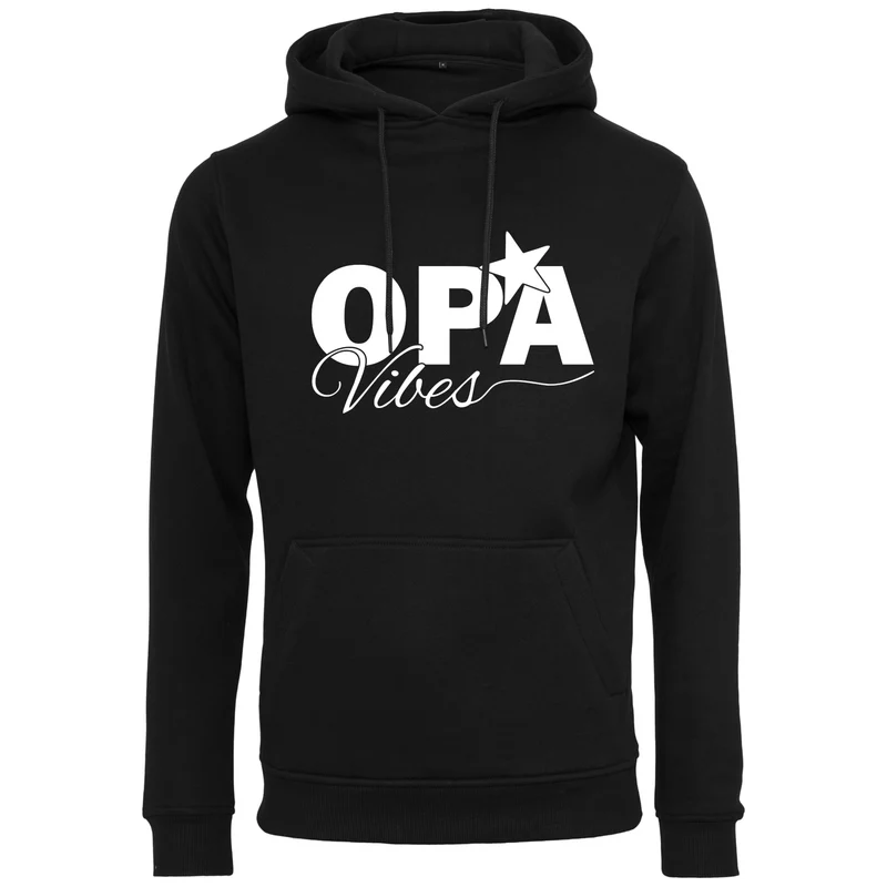 Hoodie - Opa Vibes - Druck Weiß Matt - verschiedene Farben zur Auswahl