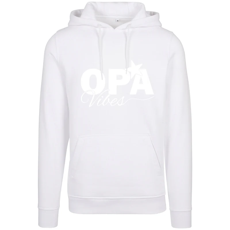 Hoodie - Opa Vibes - Druck Weiß Matt - verschiedene Farben zur Auswahl