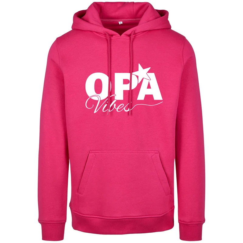 Hoodie - Opa Vibes - Druck Weiß Matt - verschiedene Farben zur Auswahl