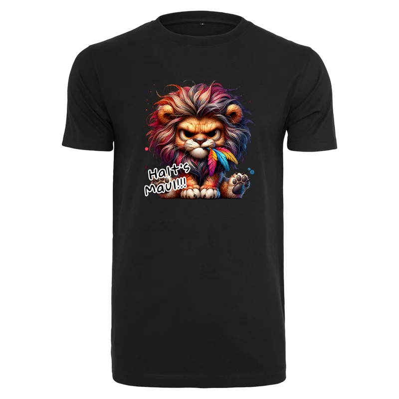 T-Shirt Shirt - Löwe Halt´s Maul Druck - verschiedene Farben zur Auswahl