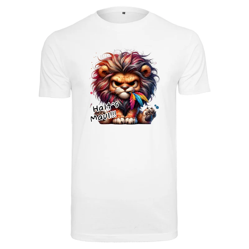 T-Shirt Shirt - Löwe Halt´s Maul Druck - verschiedene Farben zur Auswahl