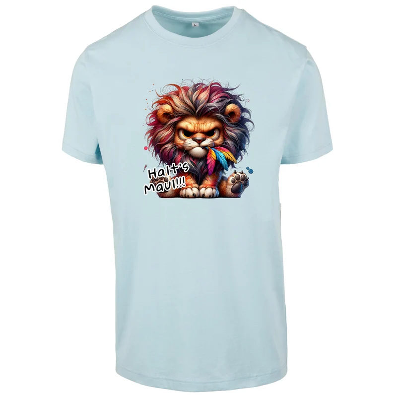T-Shirt Shirt - Löwe Halt´s Maul Druck - verschiedene Farben zur Auswahl