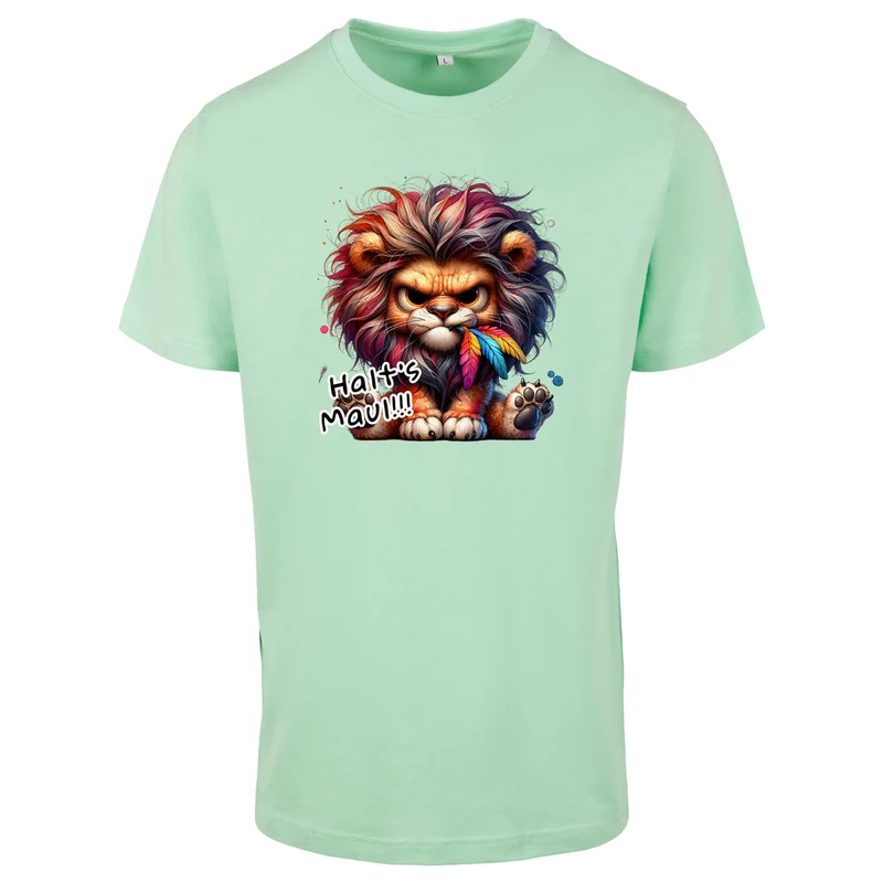 T-Shirt Shirt - Löwe Halt´s Maul Druck - verschiedene Farben zur Auswahl