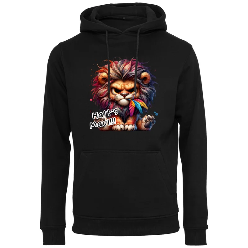 Hoodie - Löwe Lion Halt´s Maul Druck - verschiedene Farben zur Auswahl