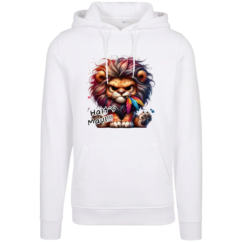Hoodie - Löwe Lion Halt´s Maul Druck - verschiedene Farben zur Auswahl