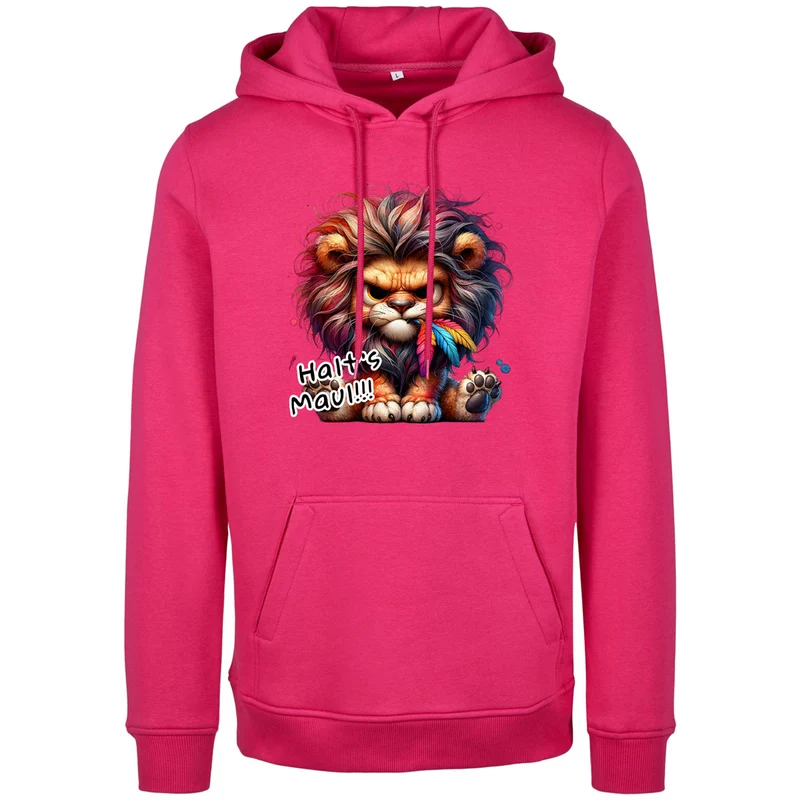 Hoodie - Löwe Lion Halt´s Maul Druck - verschiedene Farben zur Auswahl