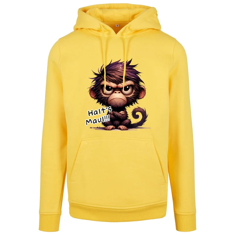 Hoodie - Affe Halt´s Maul Druck - verschiedene Farben zur Auswahl