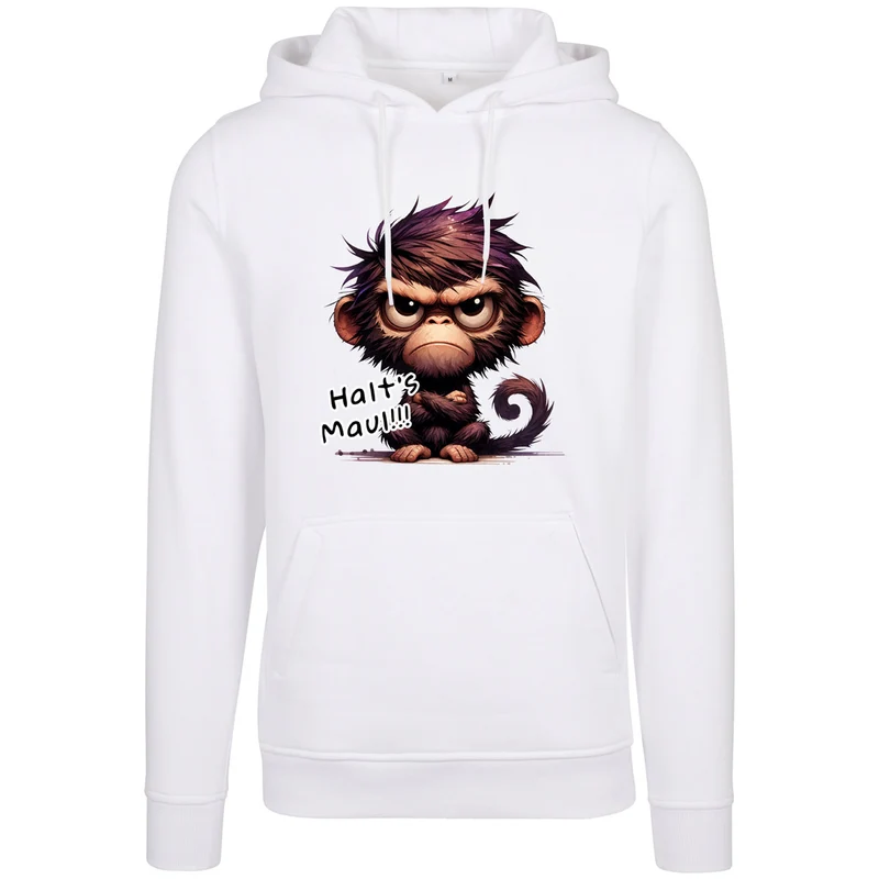 Hoodie - Affe Halt´s Maul Druck - verschiedene Farben zur Auswahl